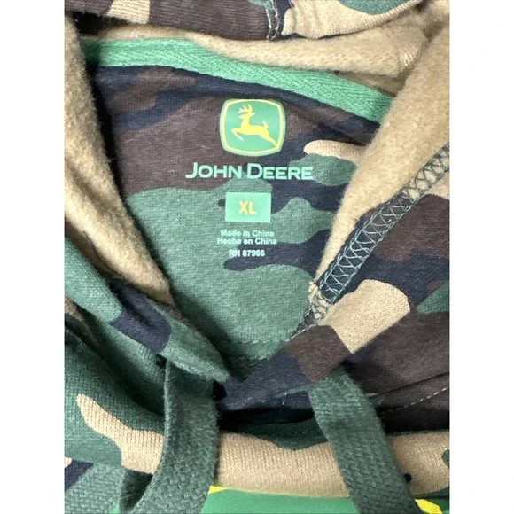 John Deere Hoodie Mens XL Core Camo Logo Sweatshirt NWT Outdoor Hunting(2W-11 - Picture 3 of 8